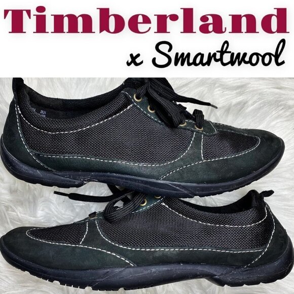TIMBERLAND x SMARTWOOL Black Suede Lace Up Sneakers, Size 8 - Picture 3 of 10